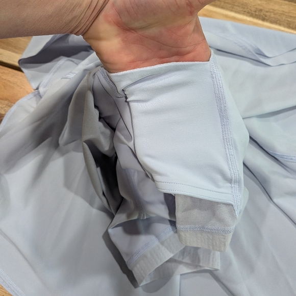 Lululemon Court Rival Skirt High Waist Pale Blue Tennis Pickleball Shorts - Picture 9 of 12